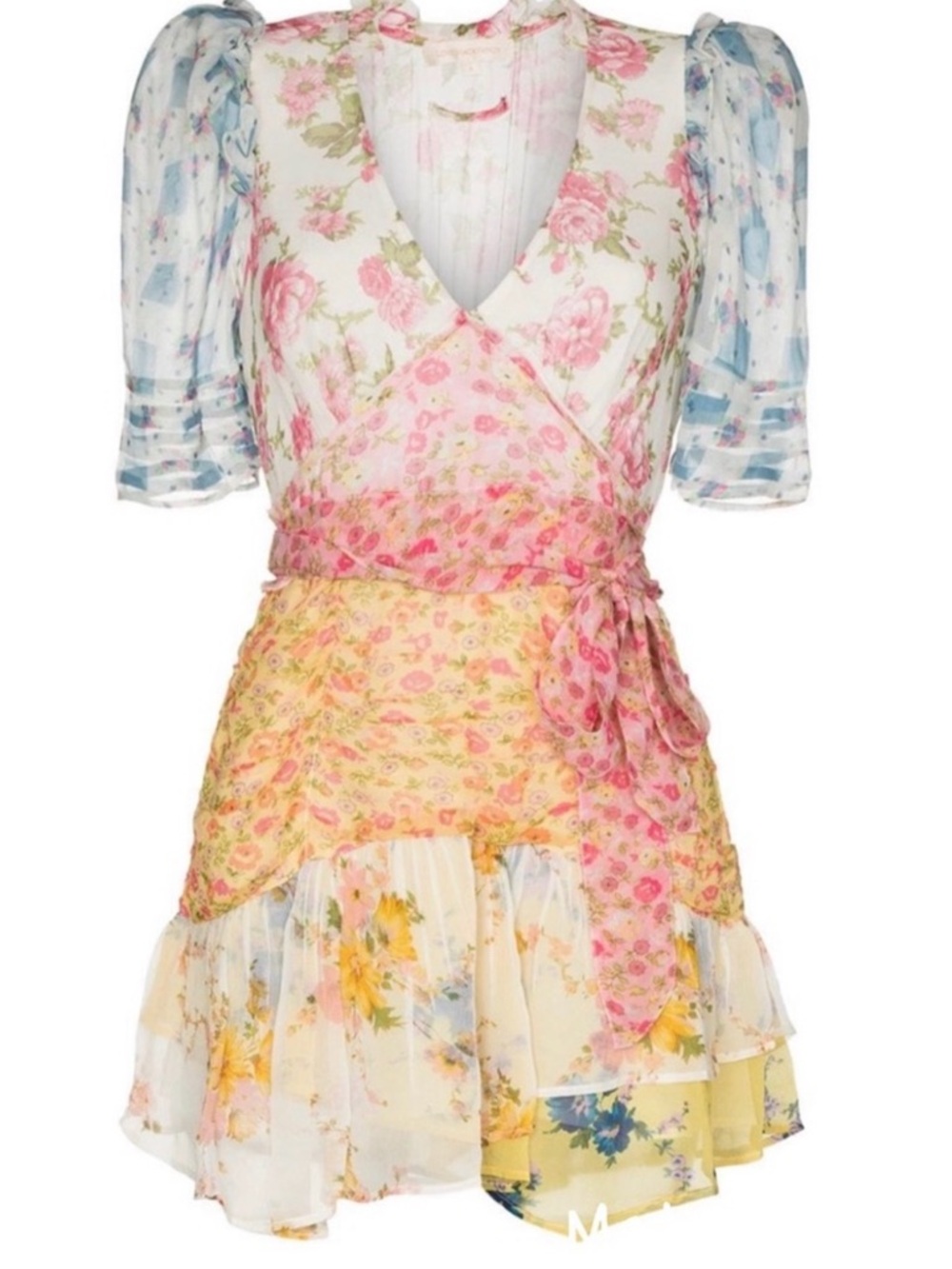 LoveShackFancy Arlo Patchwork Floral Dress Size 4